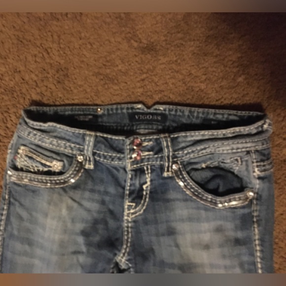 womens vigoss jeans w/ pocket sequins. - Picture 3 of 4